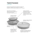 Тарелка с разделителями 6+m. Twistshake цвет: Пастельный серый /Pastel Grey