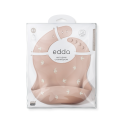 Силиконовый нагрудник с кармашком Edda цвет: птички пудра SB04-01002