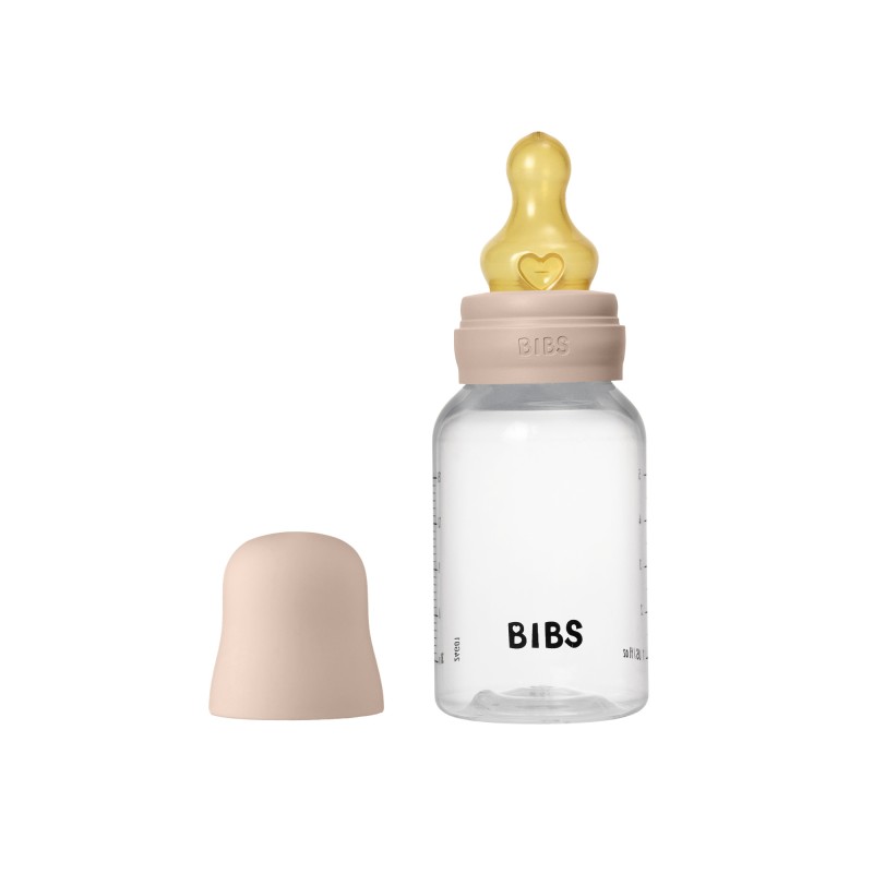 Пластиковая бутылочка Bibs 150 мл с латексной соской цвет: blush Пластиковая бутылочка Bibs 150 мл с латексной соской цвет: blush
