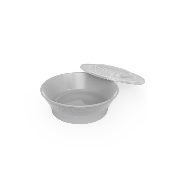 Глубокая тарелка 6+m. Twistshake Bowl цвет: Пастельный серый /Pastel Grey
