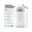 Поильник-непроливайка с трубочкой 6+m.Twistshake 360 мл. цвет: Пастельный зелёный /Pastel Green