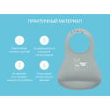 Мягкий нагрудник с карманом для крошек Roxy Kids цвет: серый