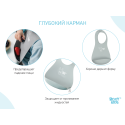 Мягкий нагрудник с карманом для крошек Roxy Kids цвет: серый