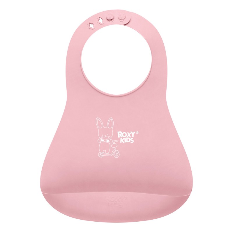 Мягкий нагрудник с карманом для крошек Roxy Kids цвет: розовый