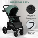 Коляска детская прогулочная BubaGo Model Cross City LUX цвет: зеленый BG 168-4