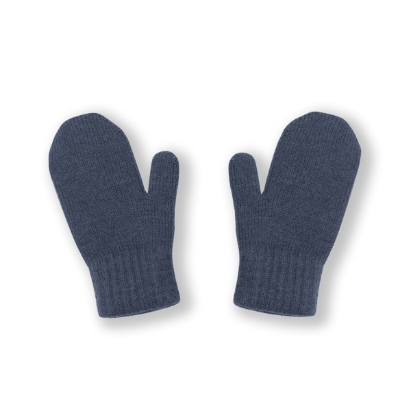 Варежки вязаные с пальчиком S (1-2 года) цвет: джинс 3550-120