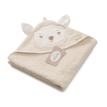 Детское махровое полотенце " Muzzle " 95*95 Perina молочный ПД-11.2.95