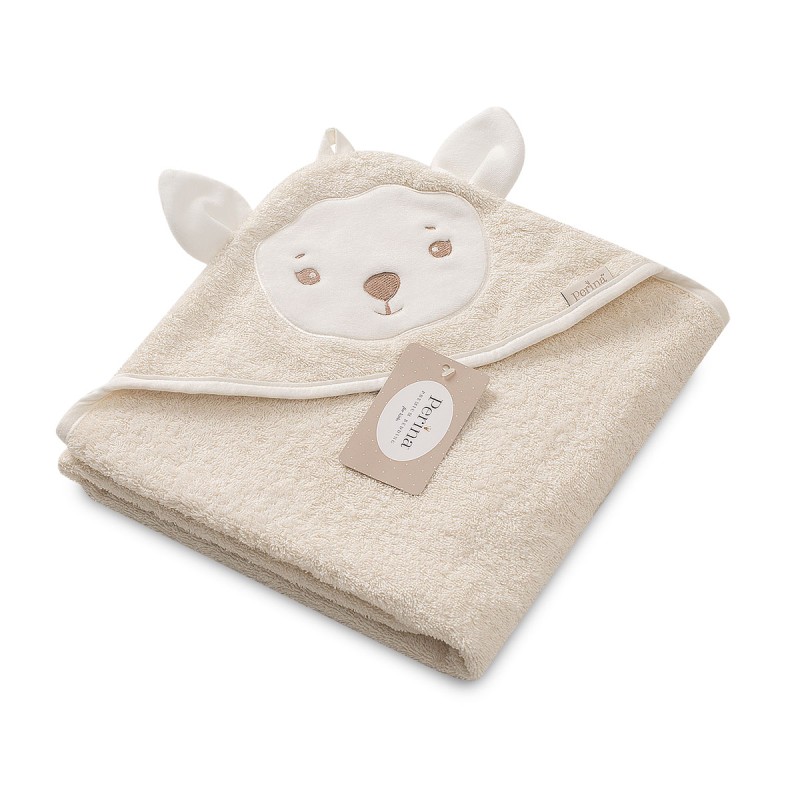 Детское махровое полотенце " Muzzle " 95*95 Perina молочный ПД-11.2.95