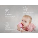 Силиконовый прорезыватель с погремушкой " Грибочек " с держателем цвет: розовый RST-001-P