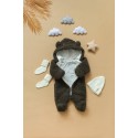 Детский комбинезон из шерпы " Мишка Teddy" 56-62 см цвет: хаки В072