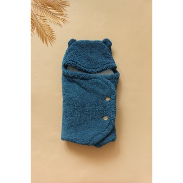 Одеяло-конверт с прорезями для автокресла " Hug " цвет: петроль 0400