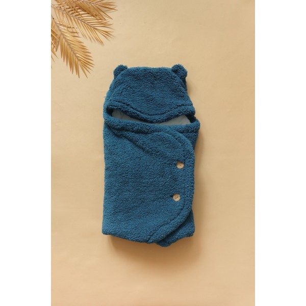 Одеяло-конверт с прорезями для автокресла " Hug " цвет: петроль 0400