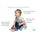 Горшок дорожный складной с многоразовой вкладкой HandyPotty 3 в 1 цвет: серый