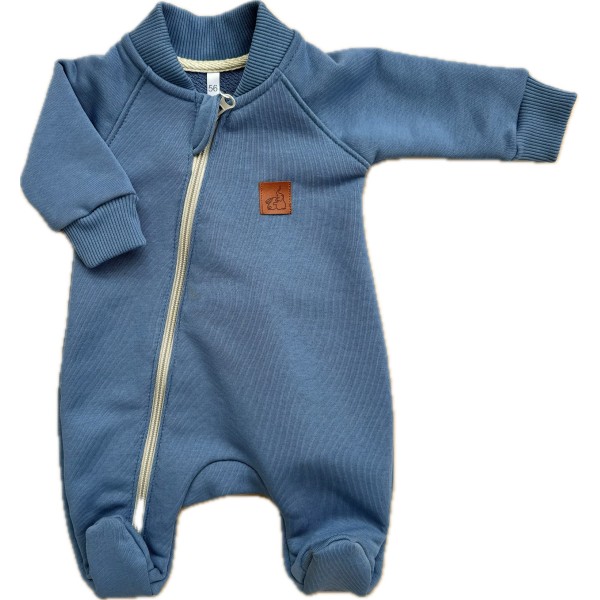 Комбинезон из футера без начеса Bunnyphant 56 см цвет: синий в086