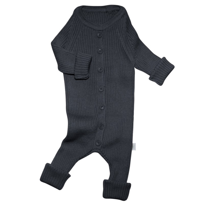 Вязаный растущий комбинезон Simple 74-86 см цвет: графит 7000-53
