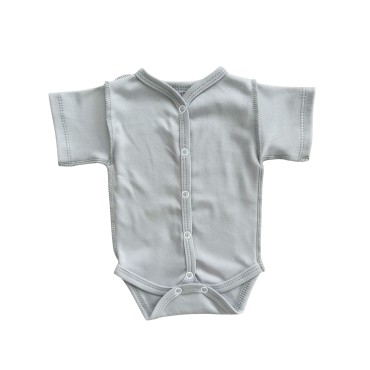 Боди с коротким рукавом на кнопках 56-62 см цвет: серый Т-133/О