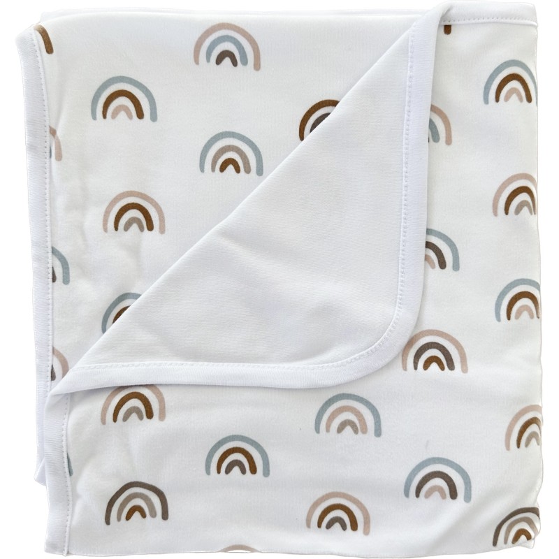 Плед трикотажный для новорожденного " Радуги " П-050