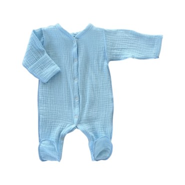 Муслиновый слип на кнопках 56-62 см цвет: голубой М-141