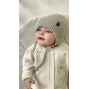 Шапочка вязаная на завязках 38-42 (S) см цвет: шалфей 8095-231
