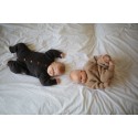 Вязаный шерстяной комбинезон Woolly 56-68 см цвет: джинс 990-120