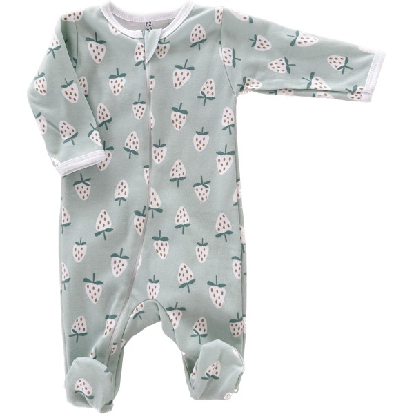 Слип нательный на молнии 62-68 см принт: клубнички Т-125