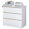 Детский пеленальный комод Polini Simple 3 ящика + рамка цвет: белый-вяз 1980