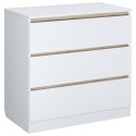 Детский пеленальный комод Polini Simple 3 ящика + рамка цвет: белый-вяз 1980