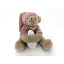 Игрушка для сна с белым и розовым шумом Drema BabyDou " Мишка Дрема " цвет: пудровый 103-Р