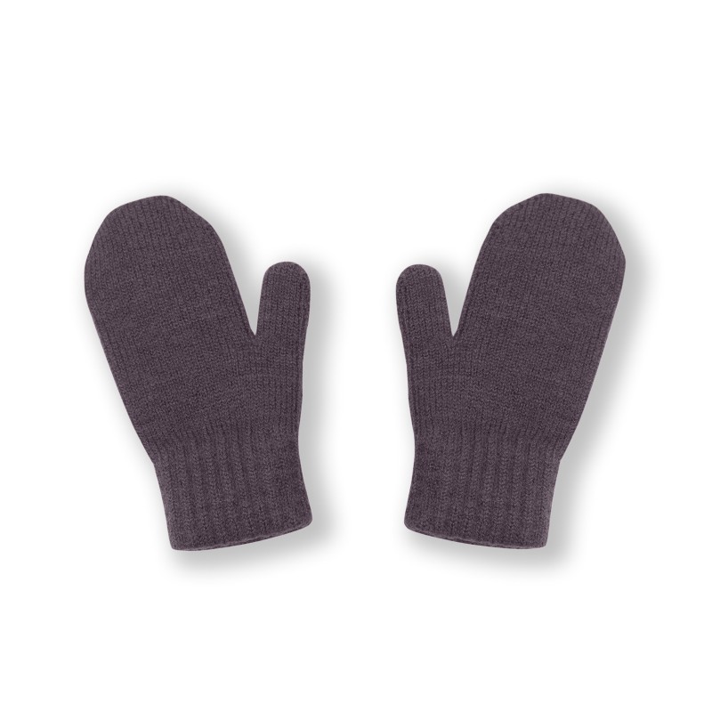 Варежки вязаные с пальчиком М ( 2-4 года) цвет: графит 3550-53