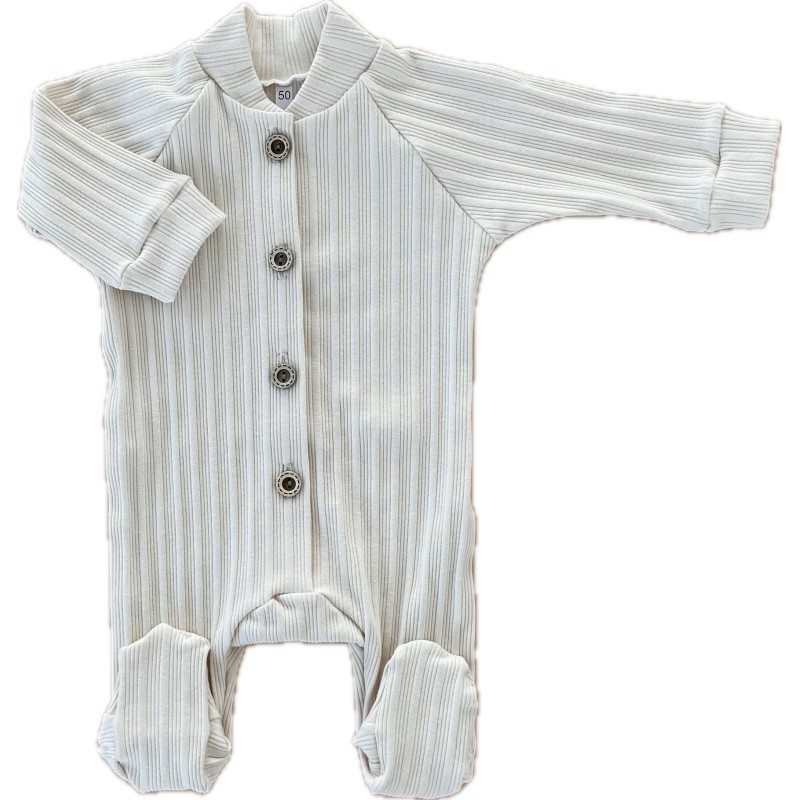 Комбинезон нательный из органического хлопка 56 см Т-214/молочный