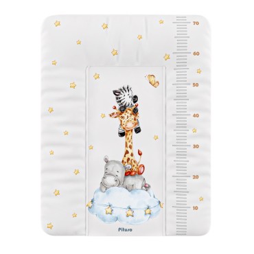 Матрас для пеленания мягкий Жирафик зебра с ростомером 72*52 см 4210-59