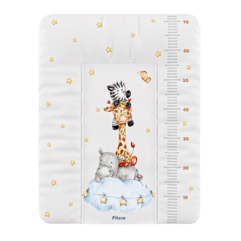 Матрас для пеленания мягкий Жирафик зебра с ростомером 72*52 см 4210-59