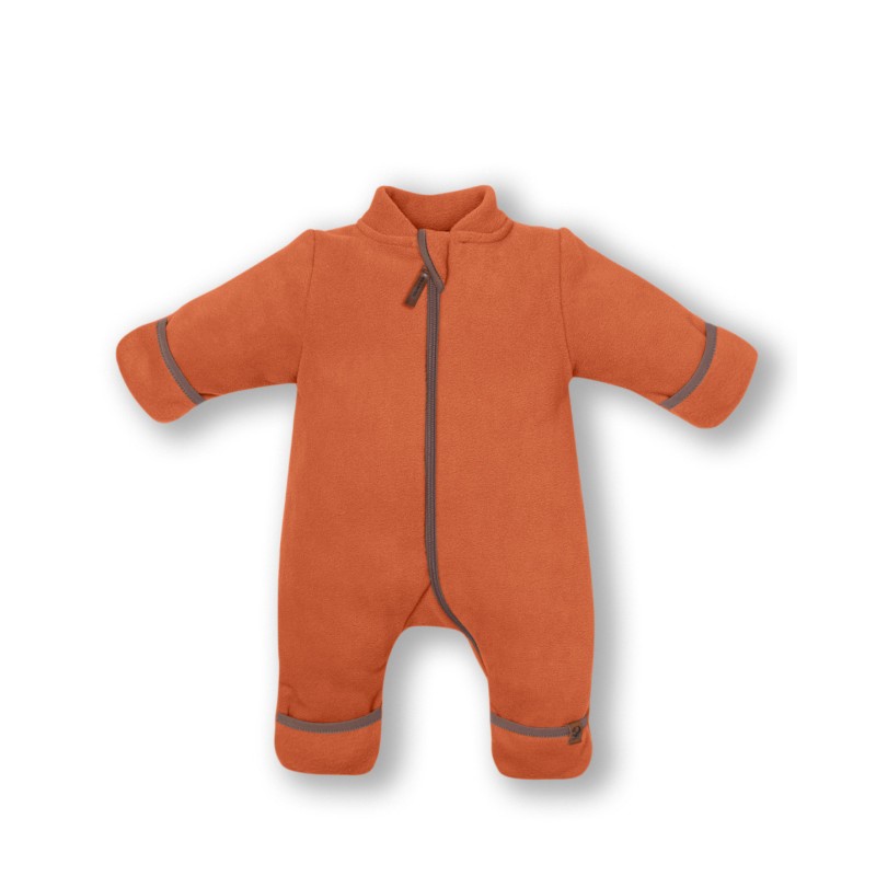 Флисовый комбинезон-поддева Cute 62-68 см цвет: светлый кирпичный 1645-171