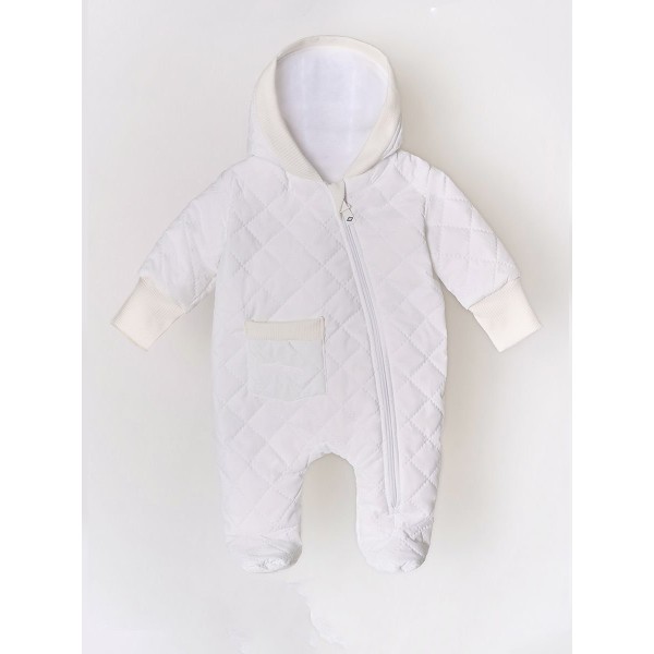 Комбинезон стеганный " Тоторо" 62 см цвет: белый 220-093-201-001