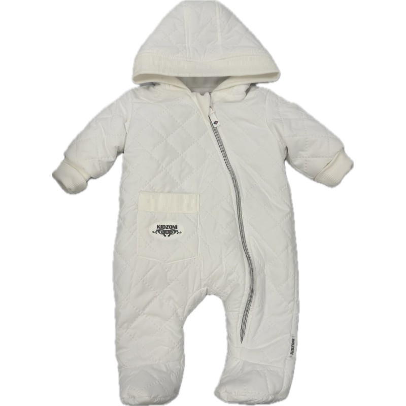 Комбинезон стеганный " Тоторо" 68 см цвет: белый 220-093-202-001