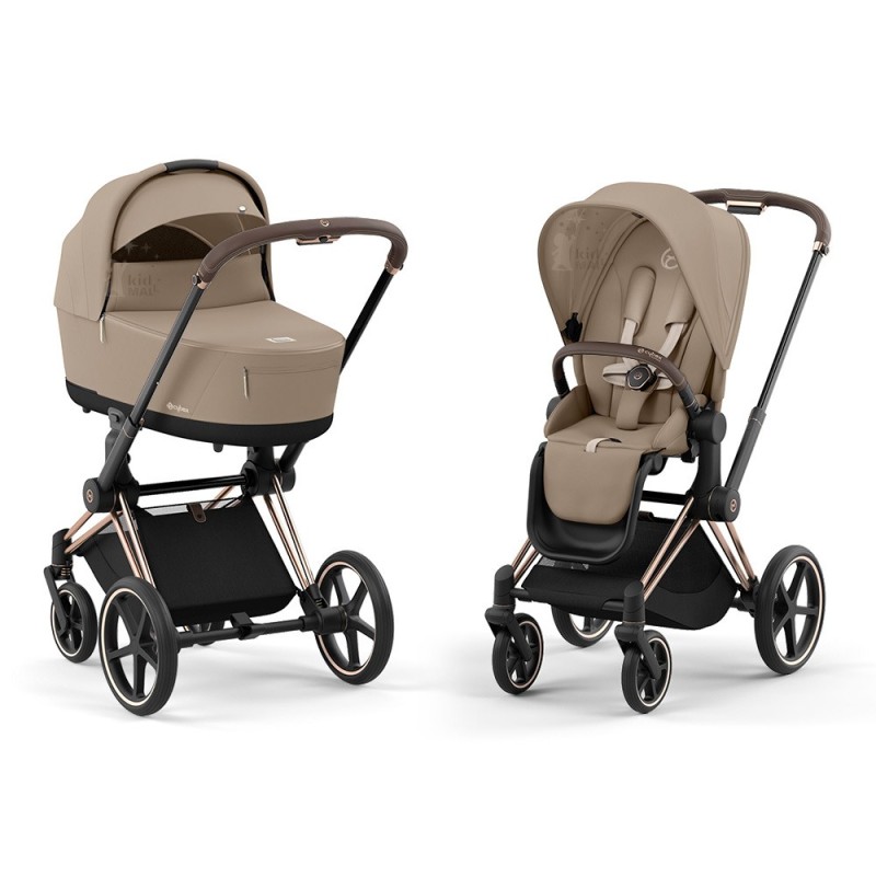Коляска детская 2 в 1 Cybex Priam IV Rosegold цвет: Cozy Beige Коляска детская 2 в 1 Cybex Priam IV Rosegold цвет: Cozy Beige