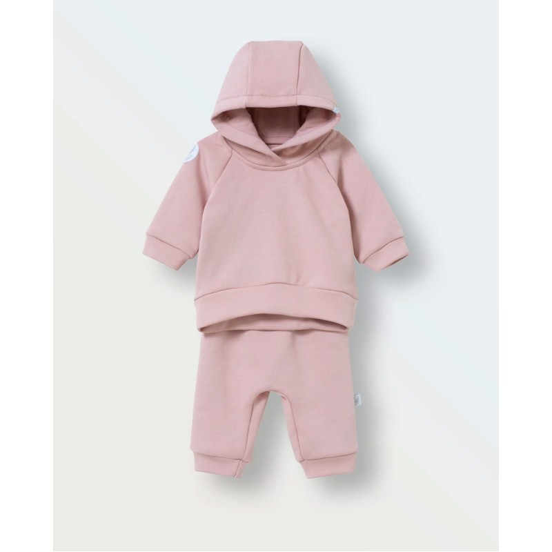 Комплект детский худи+ штаны-джоггеры 74 см цвет: пудра 1552-01