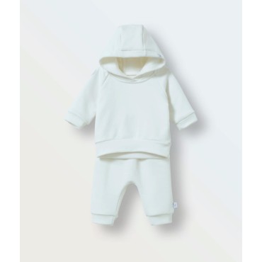 Комплект детский худи+ штаны-джоггеры 74 см цвет: экрю 1552-02