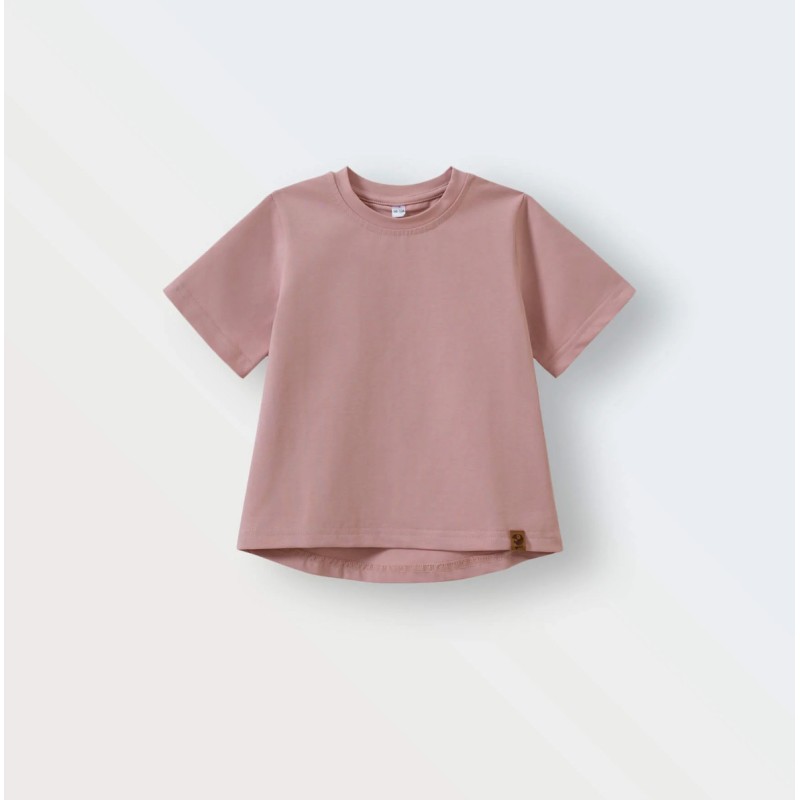 Базовая футболка детская 80-86 см цвет: пудра 2105-01