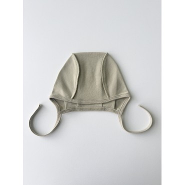 Шапочка-чепчик для малыша 36-38 см цвет: теплый хаки 1529-112