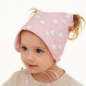 Косынка детская на завязках 44 размер Buba Kids цвет: нежно-розовый BKPANAMA301
