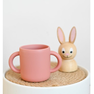 Кружка силиконовая с ручками цвет: rose dawn / пыльно-розовый SB3270