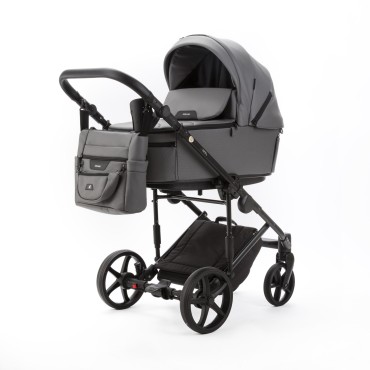 Коляска детская 2 в 1 Adamex Zico New Eco цвет: серый кожа sa4