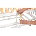 Детская деревянная кроватка Lea 2 с быстросъемной стенкой и маятником цвет: белый 0003167-04
