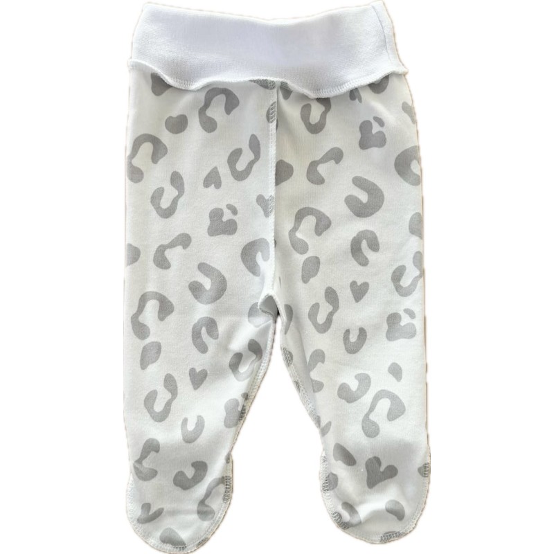 Ползунки для малыша 50 см Newborn принт: пятнышки серые Т-132