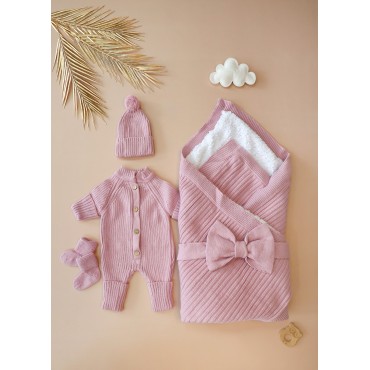 Комплект на выписку и прогулки « Comfi» 5 предметов цвет: сиреневый 0399