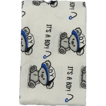 Детская фланелевая пеленка Sofi 80 х 100 см. "Мальчик Медвежонок " 22092