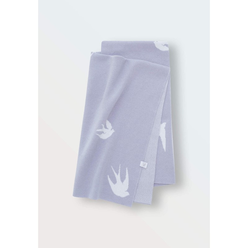 Плед вязаный 90*90 см Simple цвет: ласточки на лаванде 8060-290 Плед вязаный 90*90 см Simple цвет: ласточки на лаванде 8060-290