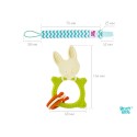 Универсальный прорезыватель BUNNY TEETHER с держателем цвет: зелёный