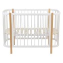 Детская деревянная кроватка Vera с маятником цвет: белый-натуральный 0003126-17